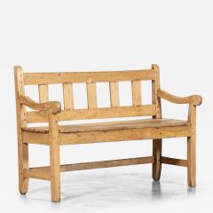 19thC English Pine Bench - 3688801