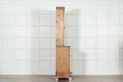 19thC English Pine Glazed Bookcase Vitrine - 3410550