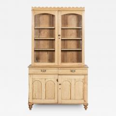 19thC English Pine Glazed Dresser - 3064321