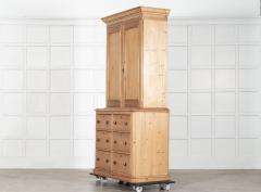 19thC English Pine Linen Cupboard - 4419926