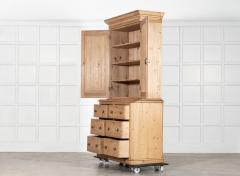 19thC English Pine Linen Cupboard - 4419927