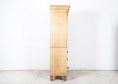 19thC English Pine Linen Press Cupboard - 2521688