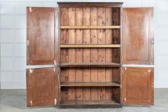 19thC English Pine Painted Housekeepers Cupboard - 2876561