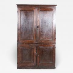 19thC English Pine Painted Housekeepers Cupboard - 2877965