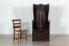 19thC English Pine Vernacular Wingback Tavern Settle - 3297091