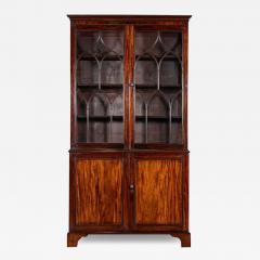 19thC English Regency Mahogany Glazed Bookcase - 3907468