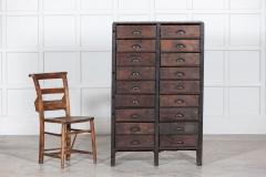 19thC English Scratch Built Pine Bank Drawers - 2793208