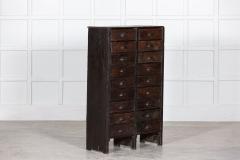 19thC English Scratch Built Pine Bank Drawers - 2793209