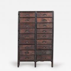 19thC English Scratch Built Pine Bank Drawers - 2795860