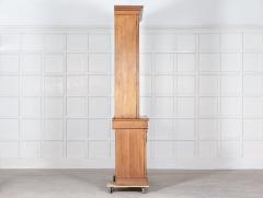 19thC English Tall Oak Glazed Bookcase Cabinet - 2758216