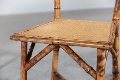 19thC English Tiger Bamboo Dressing Table Matching Chair - 2673981