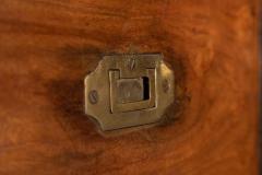 19thC English Walnut Campaign Chest Drawers - 4393957