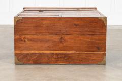 19thC English Walnut Campaign Chest Drawers - 4393960
