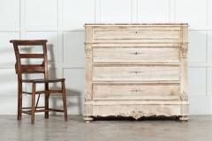 19thC French Bleached Fruitwood Marble Commode - 3228958