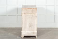 19thC French Bleached Fruitwood Marble Commode - 3228962
