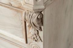 19thC French Bleached Fruitwood Marble Commode - 3228963