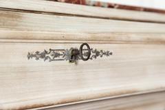 19thC French Bleached Fruitwood Marble Commode - 3228964