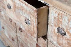 19thC French Dry Scraped Bank of Pine Drawers - 2844016