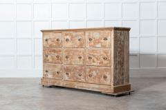 19thC French Dry Scraped Bank of Pine Drawers - 2844017
