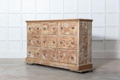 19thC French Dry Scraped Bank of Pine Drawers - 2844026
