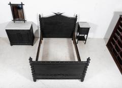 19thC French Ebonised Faux Bamboo Bedroom Suite - 2263488