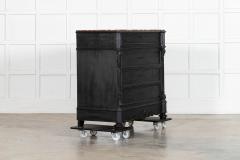 19thC French Ebonised Fruitwood Marble Commode - 4257097