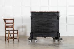 19thC French Ebonised Fruitwood Marble Commode - 4257098