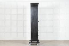 19thC French Ebonised Glazed Bookcase Vitrine - 4412291
