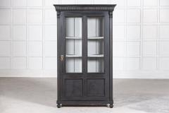 19thC French Ebonised Glazed Display Cabinet - 2689469