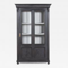 19thC French Ebonised Glazed Display Cabinet - 2691524