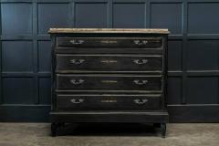 19thC French Ebonised Marble Commode - 1978650