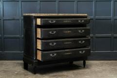 19thC French Ebonised Marble Commode - 1978673