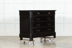 19thC French Ebonised Walnut Commode - 3528860