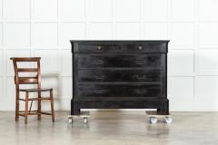 19thC French Ebonised Walnut Commode - 3528861