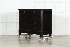 19thC French Ebonised Walnut Commode - 3528862