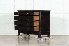 19thC French Ebonised Walnut Commode - 3528863