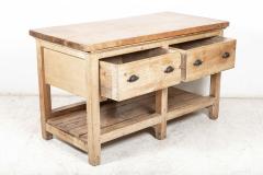 19thC French Elm Top Bakers Prep Table - 2487076