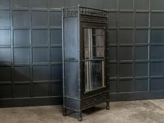 19thC French Faux bamboo Ebonised Mirrored Armoire - 1956616