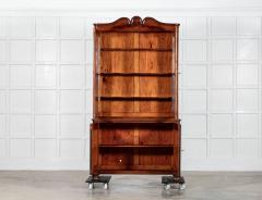 19thC French Flame Mahogany Glazed Bookcase - 4024711