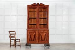 19thC French Flame Mahogany Glazed Bookcase - 4024713