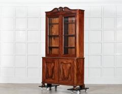 19thC French Flame Mahogany Glazed Bookcase - 4024714