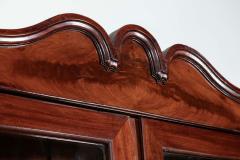 19thC French Flame Mahogany Glazed Bookcase - 4024743