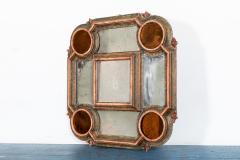 19thC French Foxed Polychrome Wall Mirror - 2521647
