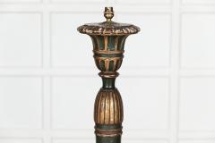 19thC French Gilt Green Painted Floor Lamp - 2989656