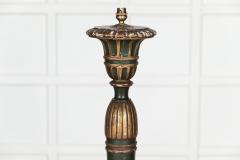 19thC French Gilt Green Painted Floor Lamp - 2989656