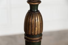 19thC French Gilt Green Painted Floor Lamp - 2989665