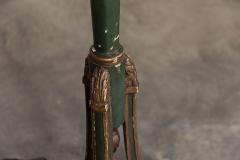 19thC French Gilt Green Painted Floor Lamp - 2989666