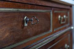 19thC French Louis XVI Style Mahogany Brass Mounted Commode - 2303355