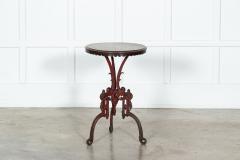 19thC French Mahogany Cast Iron Side Table - 3342622