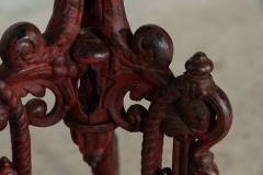 19thC French Mahogany Cast Iron Side Table - 3342625